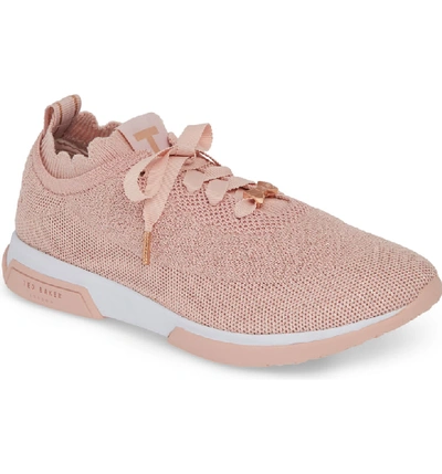 Ted Baker Lyara Sneaker In Pink Textile