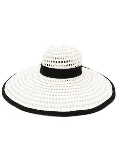 Eugenia Kim Sunny Woven Wide Brim Hat - White