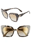 Dolce & Gabbana 52mm Cat Eye Sunglasses In Tortoise