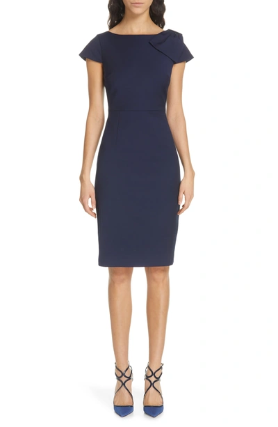 Ted Baker Working Title Zameldd Bow-detail Dress In Navy