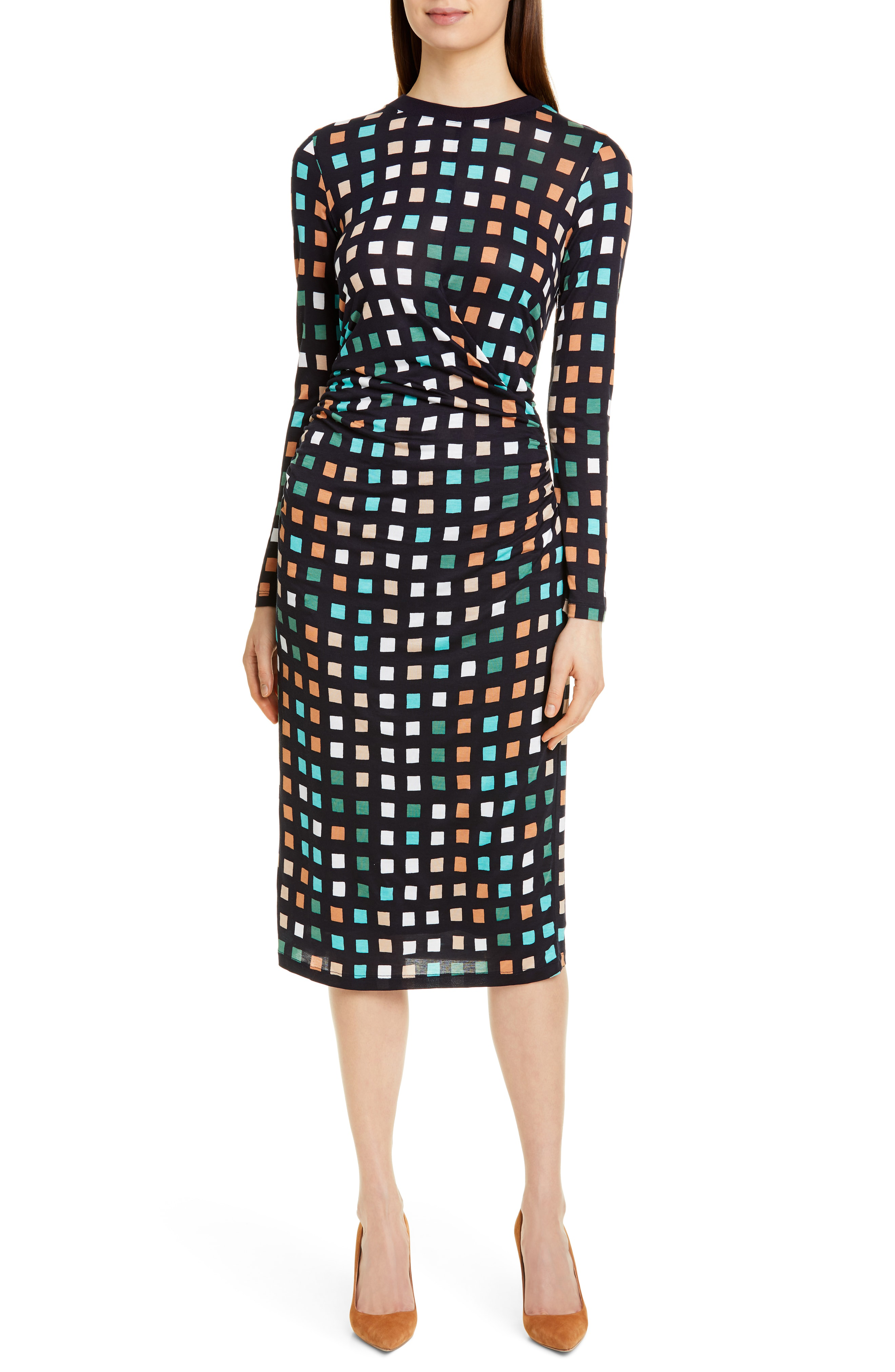 hugo boss polka dot dress