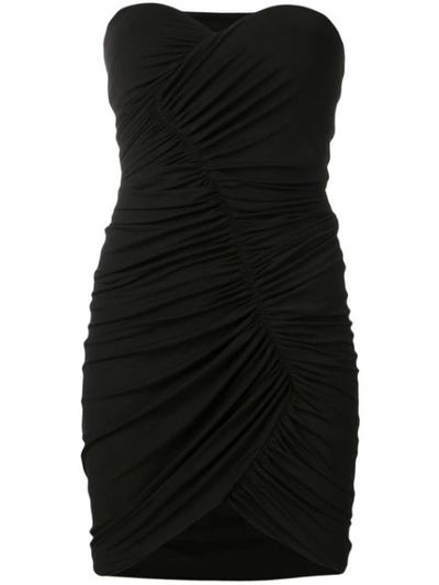 Alexandre Vauthier Asymmetric Dress With Draping And Slit In Black
