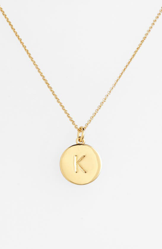 Kate Spade 12k Goldplated Initials Pendant Necklace, 17" + 3" Extender