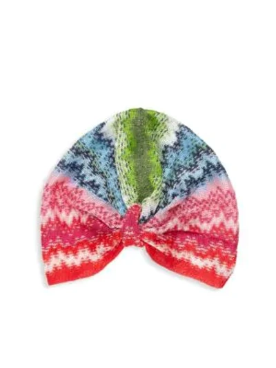 Missoni Chevron Turban In Red Multi