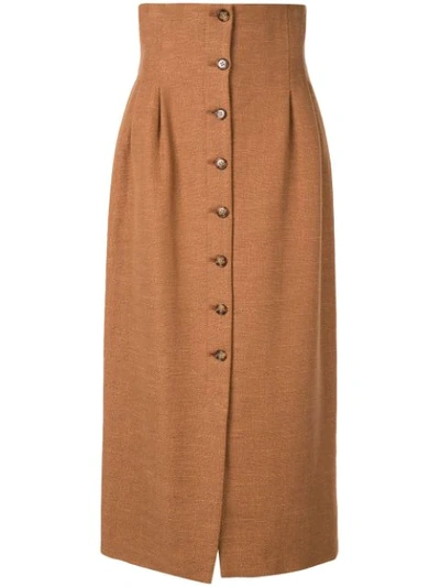 Muller Of Yoshiokubo Koutoubia Pencil Skirt In Brown