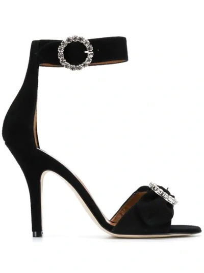 Paris Texas Crystal Embellished Sandals In Black