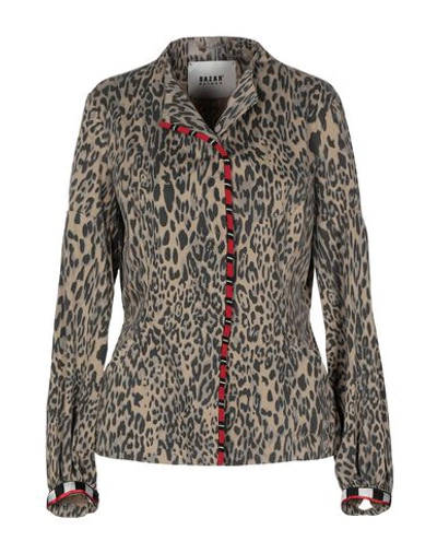 Bazar Deluxe Leopard Print Jacket In Beige