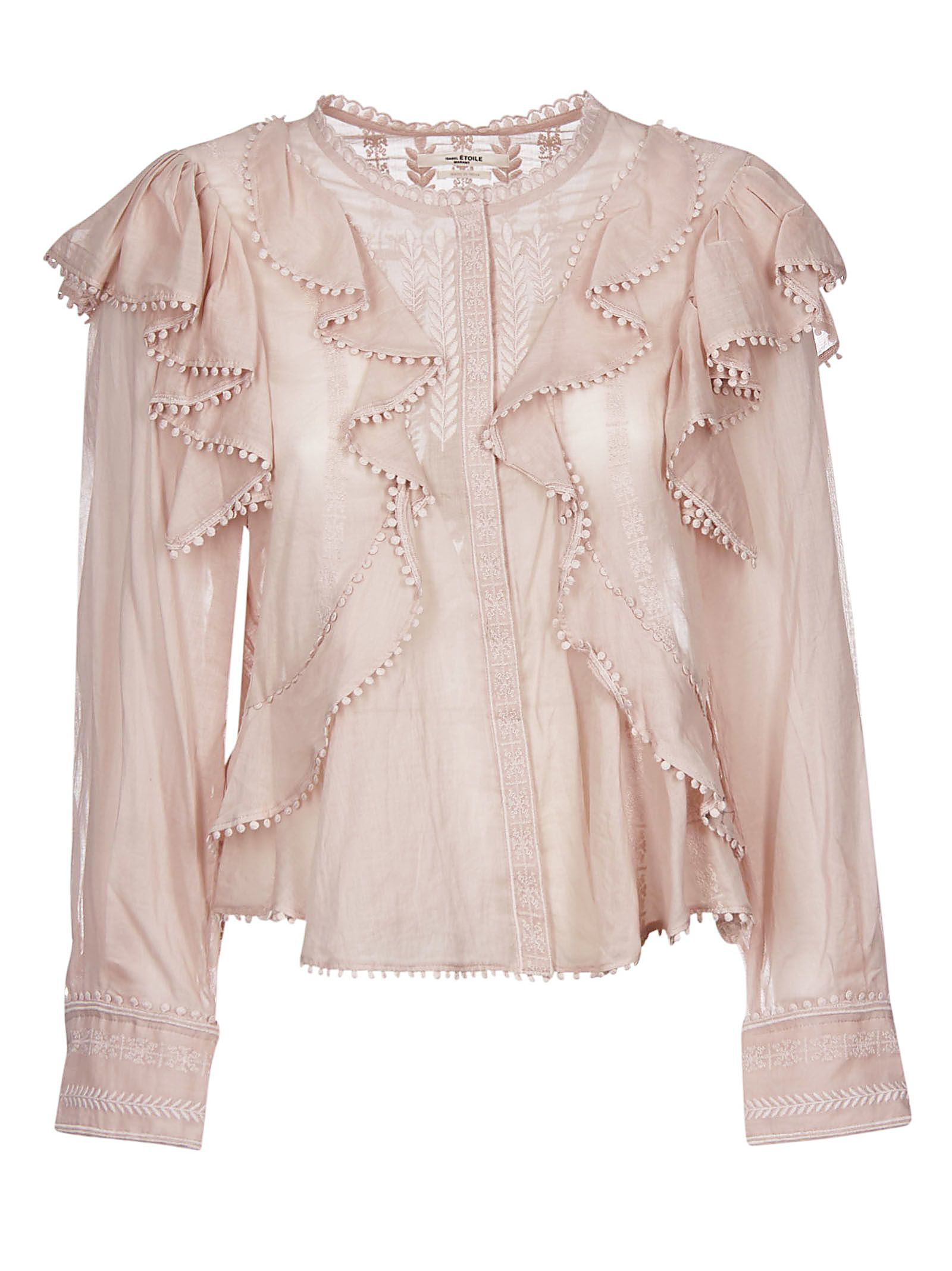 Etoile Isabel Marant Isabel Marant Étoile Alea Frilled Blouse In Light ...