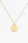 Kate Spade 'one In A Million' Initial Pendant Necklace In L- Gold