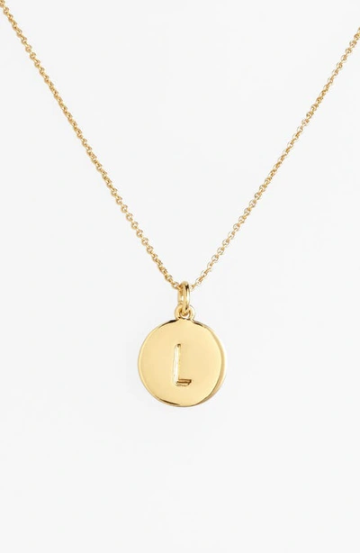 Kate Spade 'one In A Million' Initial Pendant Necklace In L- Gold