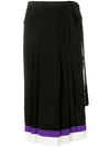 Cashmere In Love Pleated Midi Skirt In Black