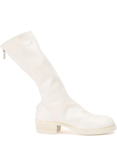 Guidi Knee Boots In White