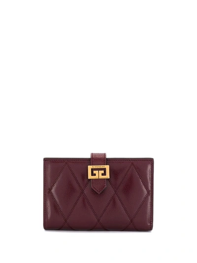 Givenchy Gv3 Quilted-effect Wallet - Red