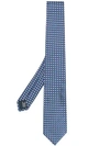 Lanvin Graphic Check Print Tie In Blue