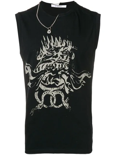 Givenchy 4g Snake G Chain Tank In Black