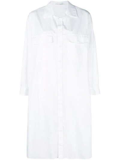 Yohji Yamamoto Printed Back Shirt Jacket In White