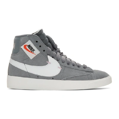 Nike Blazer Mid Rebel Suede High Top Trainers In 004 Grey