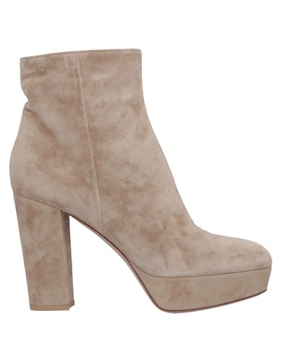 Gianvito Rossi Ankle Boot In Beige