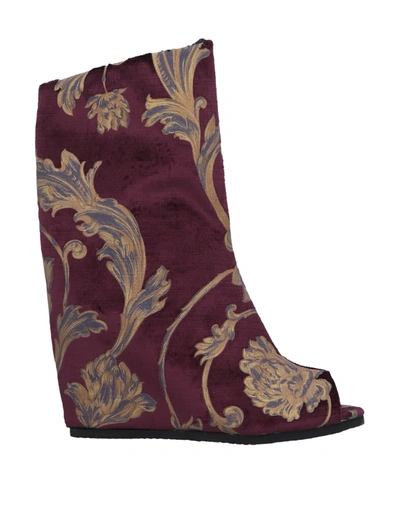 Peter Non Ankle Boots In Garnet