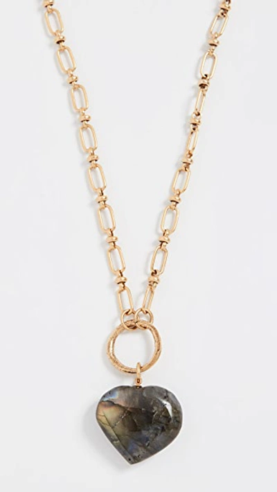 Brinker & Eliza You Are The Best Thing Necklace In Gold/blue