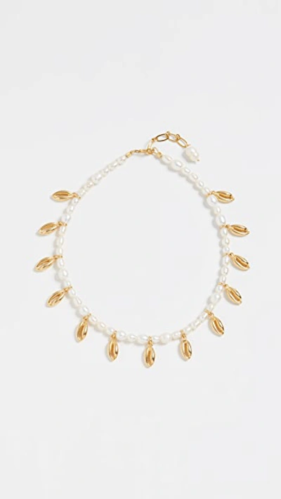 Brinker & Eliza Blissed Out Necklace In Gold/pearl