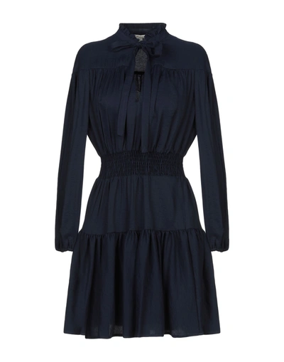 Maje Short Dresses In Dark Blue