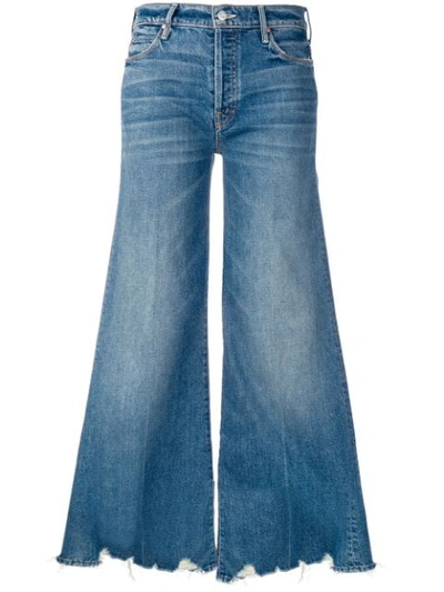 Mother Stunner Denim Flared Jeans In Blue