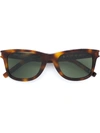 Saint Laurent Rectangular Frame Sunglasses In Brown