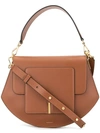 Wandler Foldover Satchel In Brown