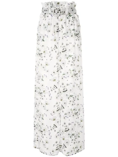 We Are Kindred Belted Palazzo Trousers In White