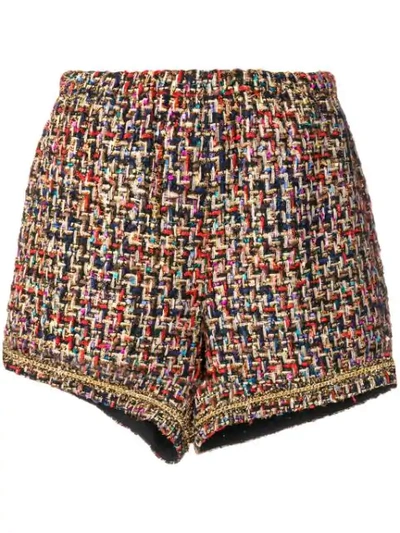Tiger In The Rain Woven Knitted Shorts In Gold