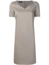 Les Copains Neutral Grey Day Dress In Neutrals