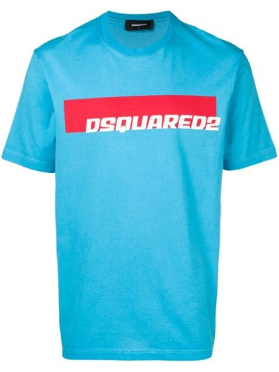 Dsquared2 Logo Print T-shirt In Blue