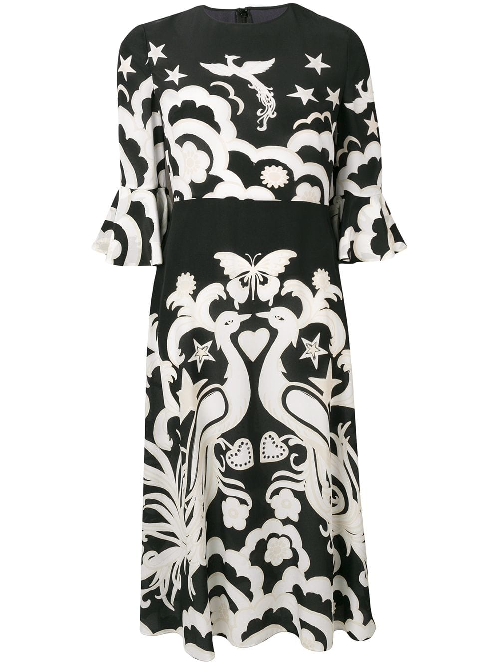 valentino dress black and white