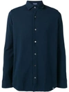 Drumohr Long-sleeve Fitted Shirt In Blue