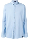 Drumohr Long-sleeve Fitted Shirt In Blue