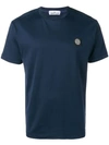 Stone Island Logo Patch T-shirt In Blue