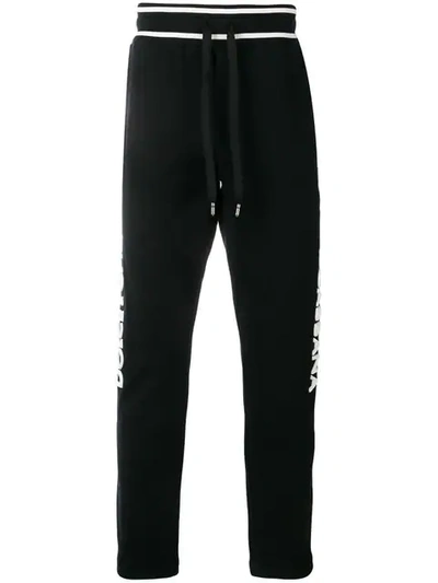 Dolce & Gabbana Logo Trousers In Black
