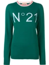 N°21 Logo Knitted Sweatshirt In Green