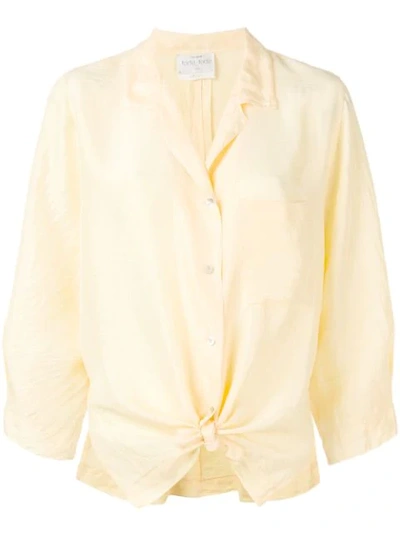 Forte Forte Knotted Shirt In Yellow
