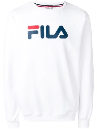 Fila Logo Sweatshirt In White