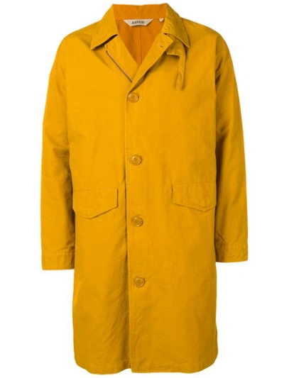 Aspesi Commander Car Coat In Yellow