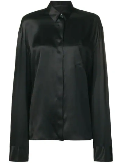 Haider Ackermann Classic Concealed Button Shirt In Black
