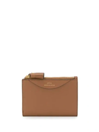 Anya Hindmarch Small Double Zip Wallet In Brown