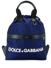 Dolce & Gabbana Logo Print Shell Backpack In Blue