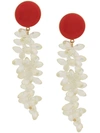 Magda Butrym Stoned Chandelier Earring In Red