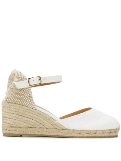 Castaã±er Carol Wedge Sandals In White