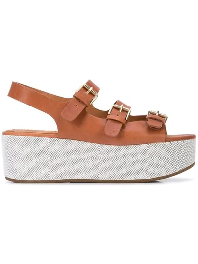 Chie Mihara Buckled Platform Sandals In Brown