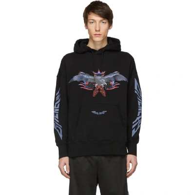 Givenchy Eagle Print Hoodie In 001 Black
