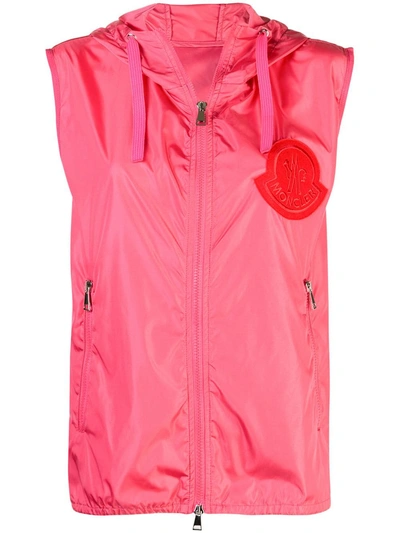 Moncler Logo Patch Gilet - Red